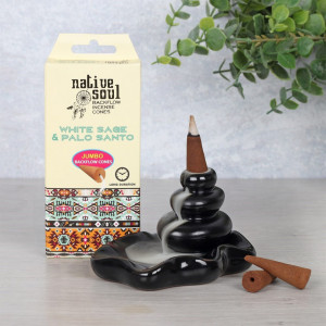 Conuri tamaie backflow mari Native Soul - Salvie Alba si Palo Santo