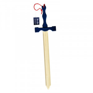Jucarie - Sabie lemn Excalibur cu maner albastru 56cm