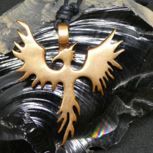 Pandantiv bronz Pasarea Phoenix 4.5cm