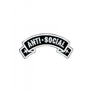 Petic textil decorativ / Patch brodat Anti-Social