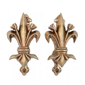 Set 2 suporturi pentru haine Fleur-de-Lis 9cm