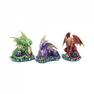 Set 3 statuete dragoni Pazitori strasnici 9 cm