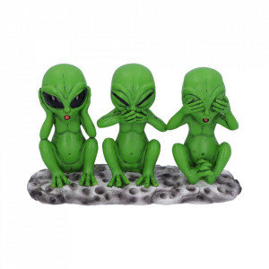 Set 3 statuete Trei Marțieni intelepti 16 cm