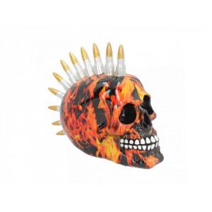 Statueta craniu cu gloante Inferno 18 cm