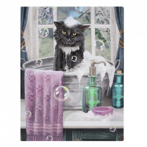 Tablou canvas, E timpul pentru baie, 19x25cm - Lisa Parker