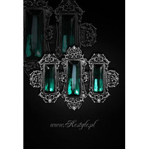 Clama par gotica, stil victorian, Vivian - verde