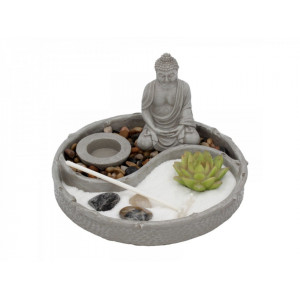 Decoratiune cu lumanare Buddha Tranquility Garden 21 cm