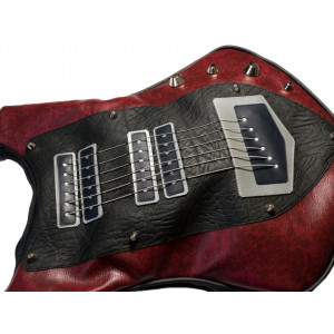 Geanta in forma de chitara rock Musicman Cherry Red