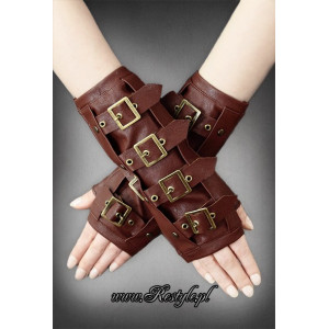 Manusi steampunk lungi cu catarame