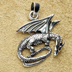 Pandantiv argint Dragon 3.5cm