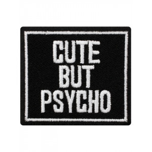 Petic textil decorativ / Patch brodat Cute But Psycho
