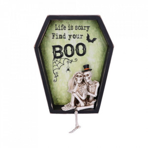 Placheta decorativa pentru perete Life is Scary Find Your Boo 31 cm