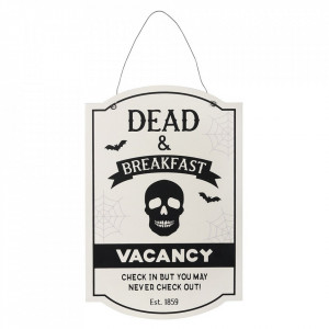 Placuta decorativa lemn Dead & Breakfast