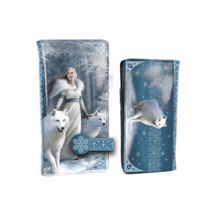 Portofel lung embosat lupi Gardienii Iernii - Anne Stokes - 19 cm