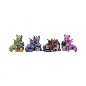 Set 4 statuete dragonei Comorile Puilor 6 cm