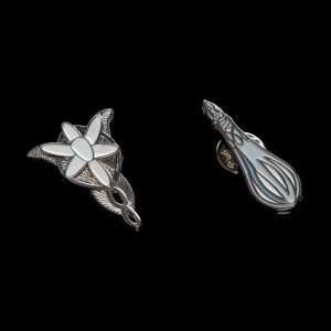 Set doua insigne de colectie Lord Of The Rings - Steaua Elfilor & Fiola Galadrielei