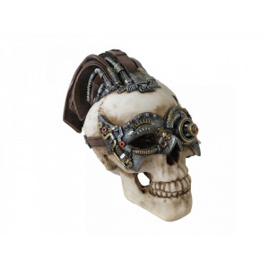 Statueta craniu steampunk Dreadlock Device 18.5cm
