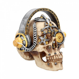 Statueta craniu steampunk Techno Talk 19 cm