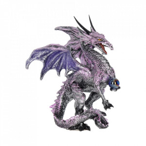 Statueta dragon Splendoarea violet 14.5 cm