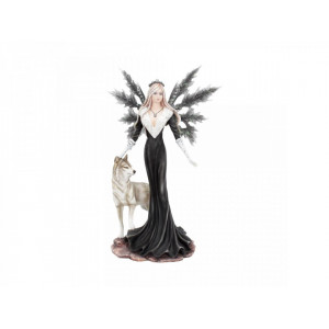 Statueta zana si lup Aura Neagra 24 cm