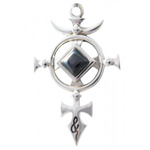 Talisman argint cu hematit Crucea Arhanghelului Mihail