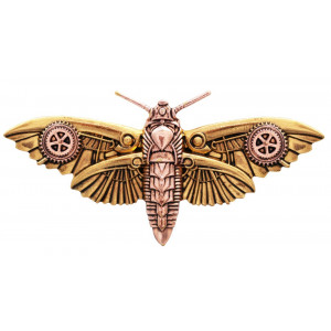 Broșă steampunk Molia lui Magradore