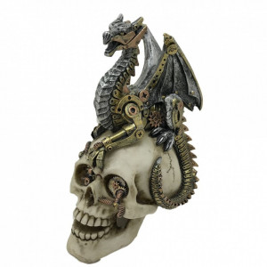 Statueta steampunk Imbratisarea dragonului