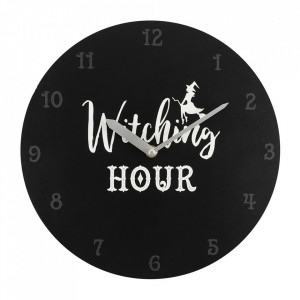 Ceas de perete negru Witching Hour