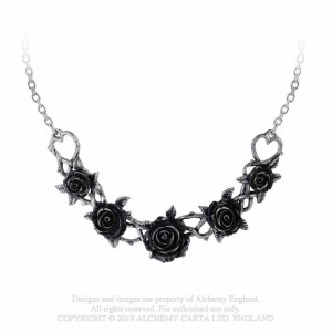 Colier trandafiri negri Rose Briar