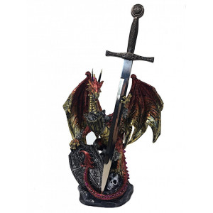 Cutit deschis corespondenta Sabia Dragonului Razboinic 31 cm