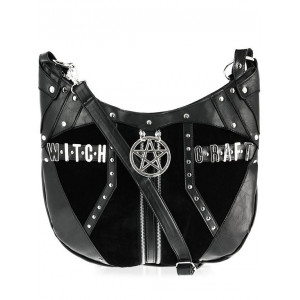 Geanta gotica cu accesorii metalice Witchcraft