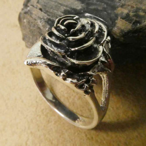 Inel argint Poison Ring Trandafir