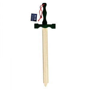 Jucarie - Sabie lemn Excalibur cu maner verde 56cm