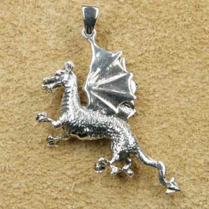 Pandantiv argint Welsh Dragon