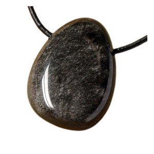 Pandantiv piatra semipretioasa Obsidian 33mm