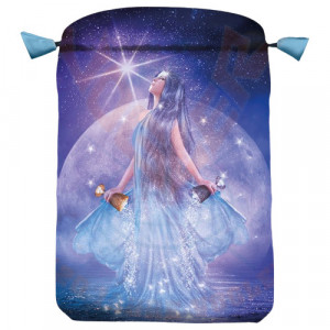 Punga satin pentru carti de tarot Thelema 23cm