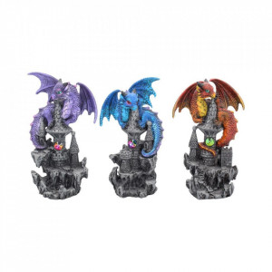 Set 3 statuete dragoni Protectorii cetatii 5.5 cm