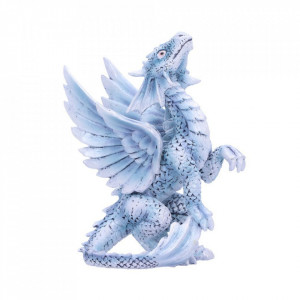 Statueta Age of Dragons - Dragon Argintiu pui - Anne Stokes - 12 cm