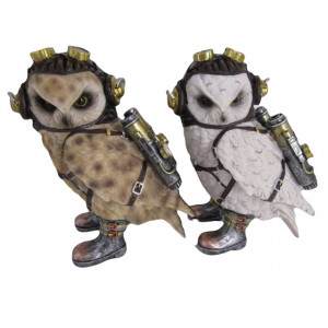 Statueta bufnita steampunk Owl Steam
