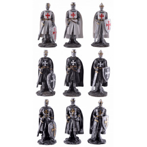 Statuetă cavaler medieval Cruciat 8 cm