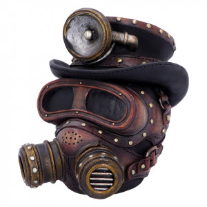 Statueta craniu steampunk Respiratie Mecanica 18 cm