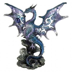Statueta dragon Aripi albastre 20.5 cm
