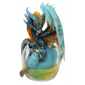 Statueta Dragonel Dragalas in pahar - Whisky Stanley Morrison 16cm