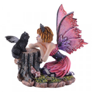 Statueta zana si pisica Felinero 18cm