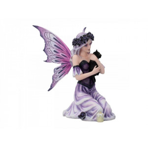 Statueta zana si pisica Twilight Comfort 25.5cm