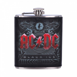 Butelcuta (plosca) inox pentru bauturi alcoolice AC/DC - Black Ice