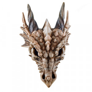 Decoratiune pentru perete craniu Dragon Fioros 18cm