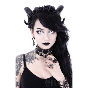 Gothic Headpiece SINISTER & ROSES HEADBAND
