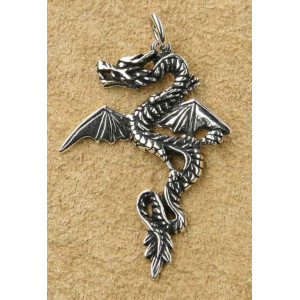 Pandantiv argint Dragon de Foc 5cm