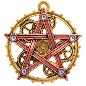 Pandantiv steampunk Pentagramă Penta Meridia